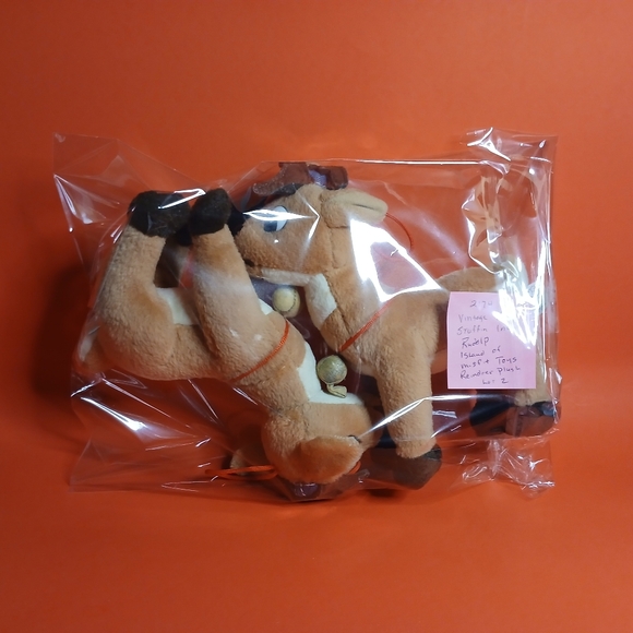 Vintage 1999 Stuffins Inc ,Rudolph the red nose reindeer stffed plush,lot of two - Picture 8 of 8